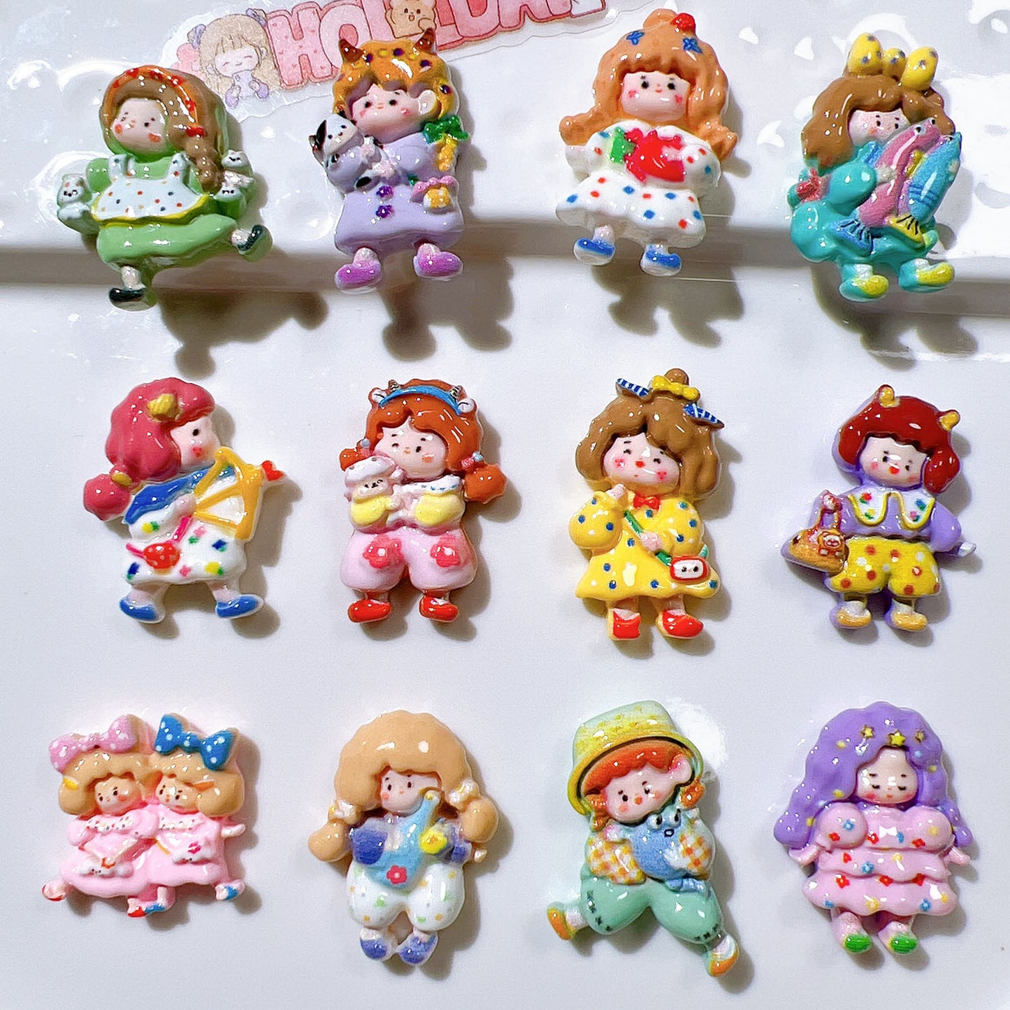 (5pic for 1 Bag) Cutie Constellation Girls DIY Resin Charms  (Pack Offline)