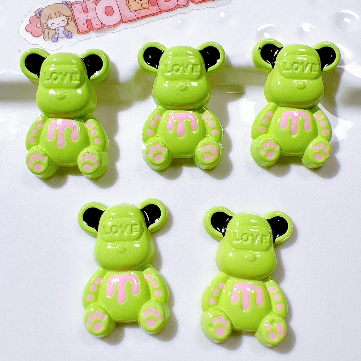 （5pic for1bag）Cutie love bear diy charms  （pack offline）