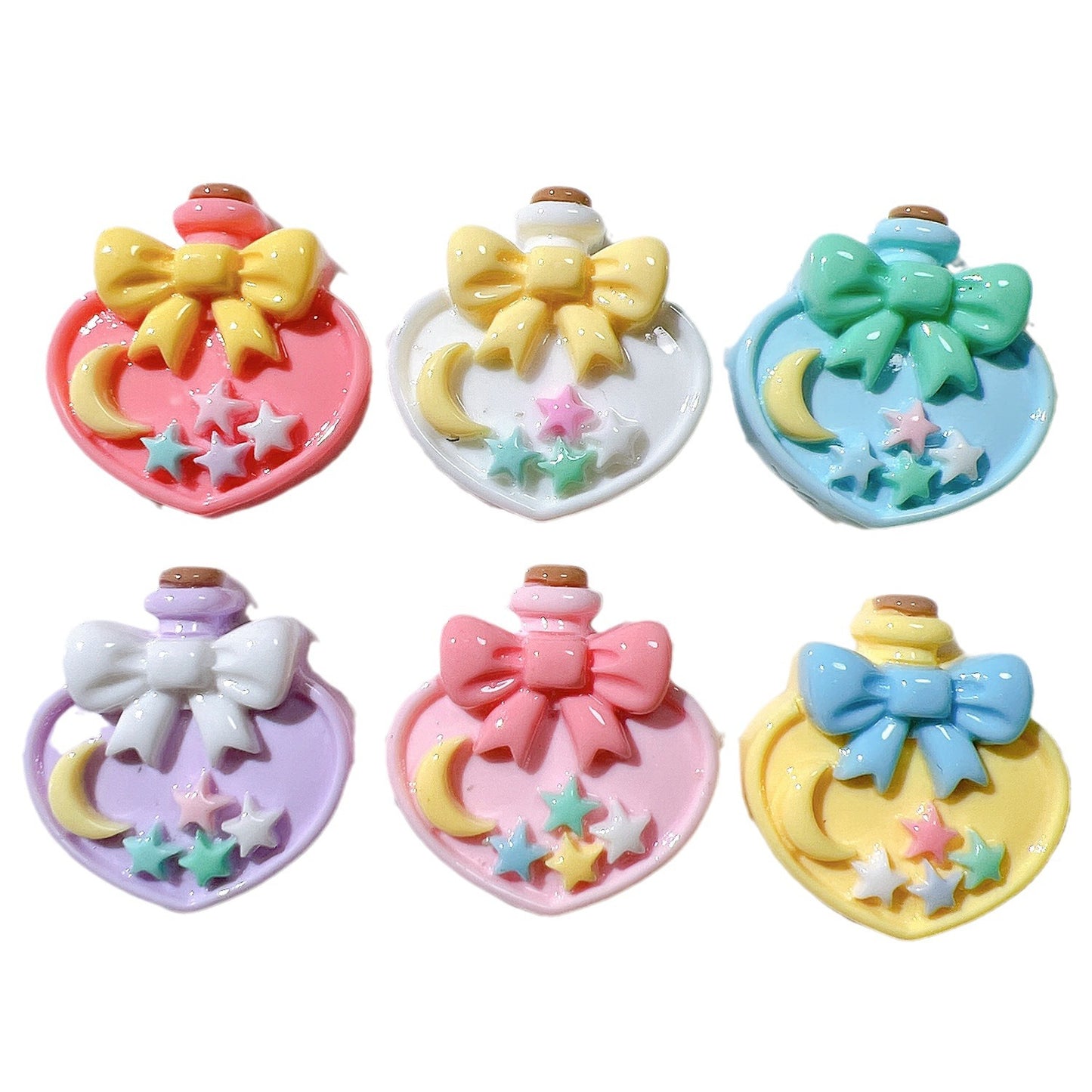 (5pic for 1 Bag) Cute Love Wish Bottle DIY Resin Charms  (Pack Offline)