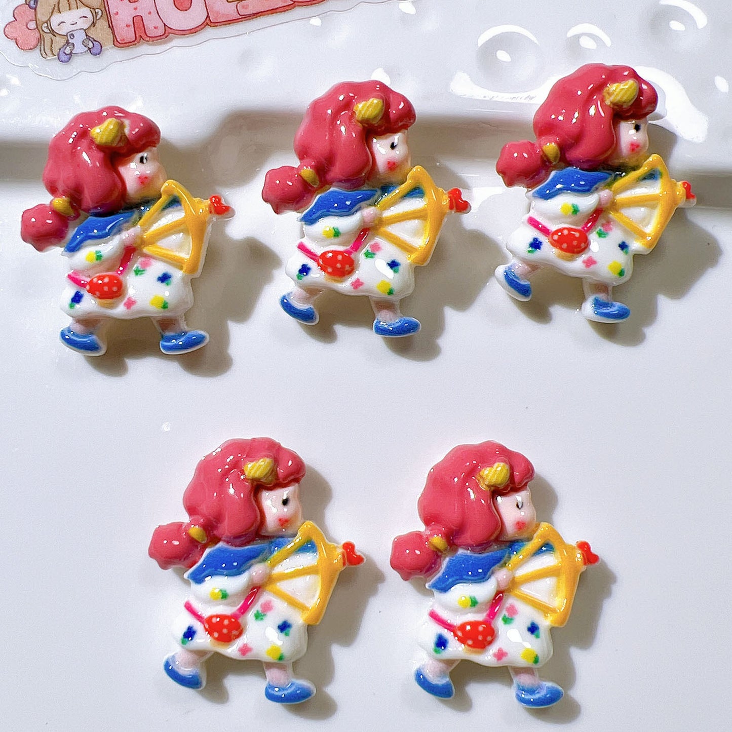 (5pic for 1 Bag) Cutie Constellation Girls DIY Resin Charms  (Pack Offline)