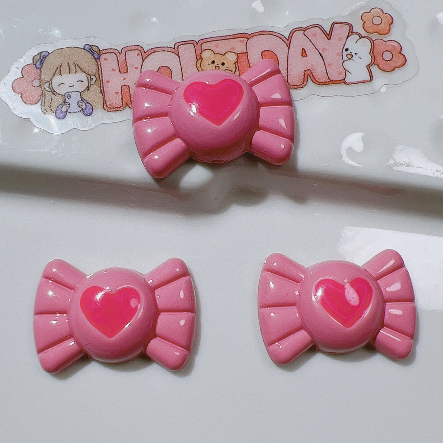 （5pic for 1bag）Cutie  Love Candy Diy Resin Charms （pack Offline）