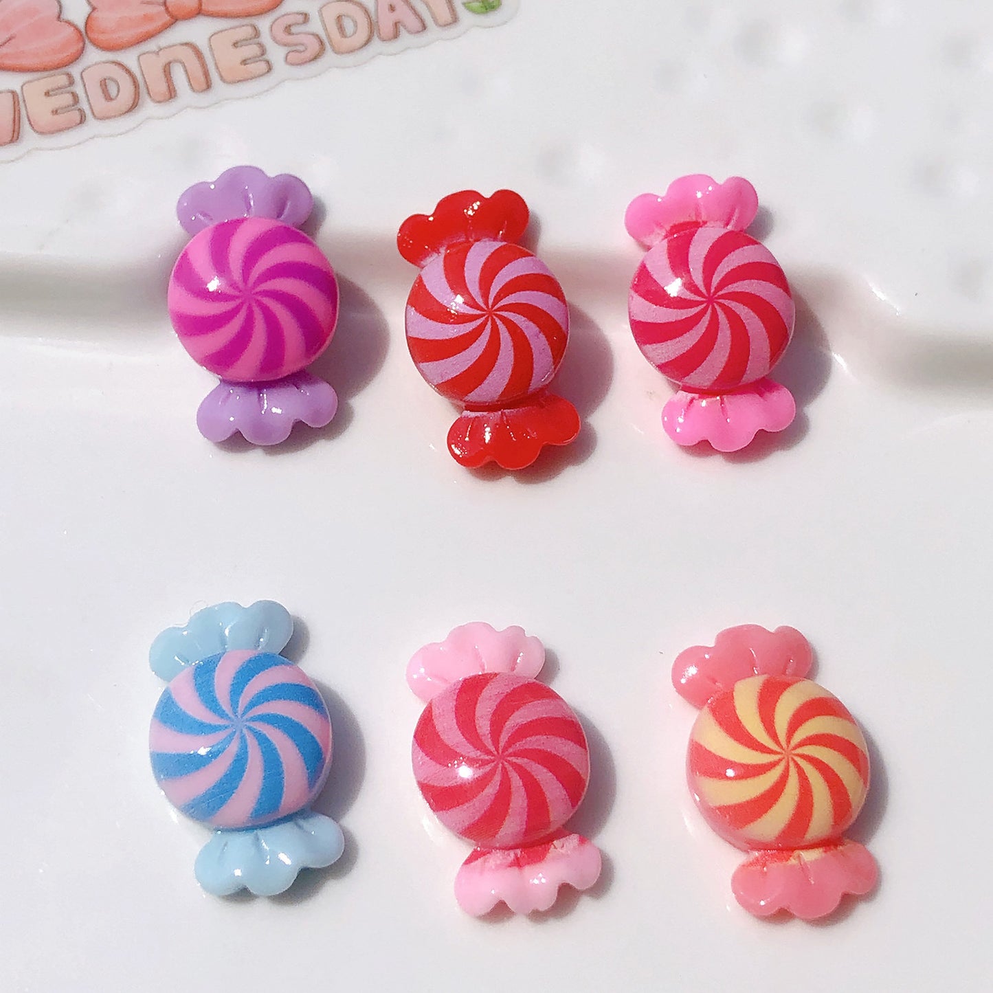 (5picfor1bag) Cutie Diy Resin Charms  Glossy Candy (Pack Offline)