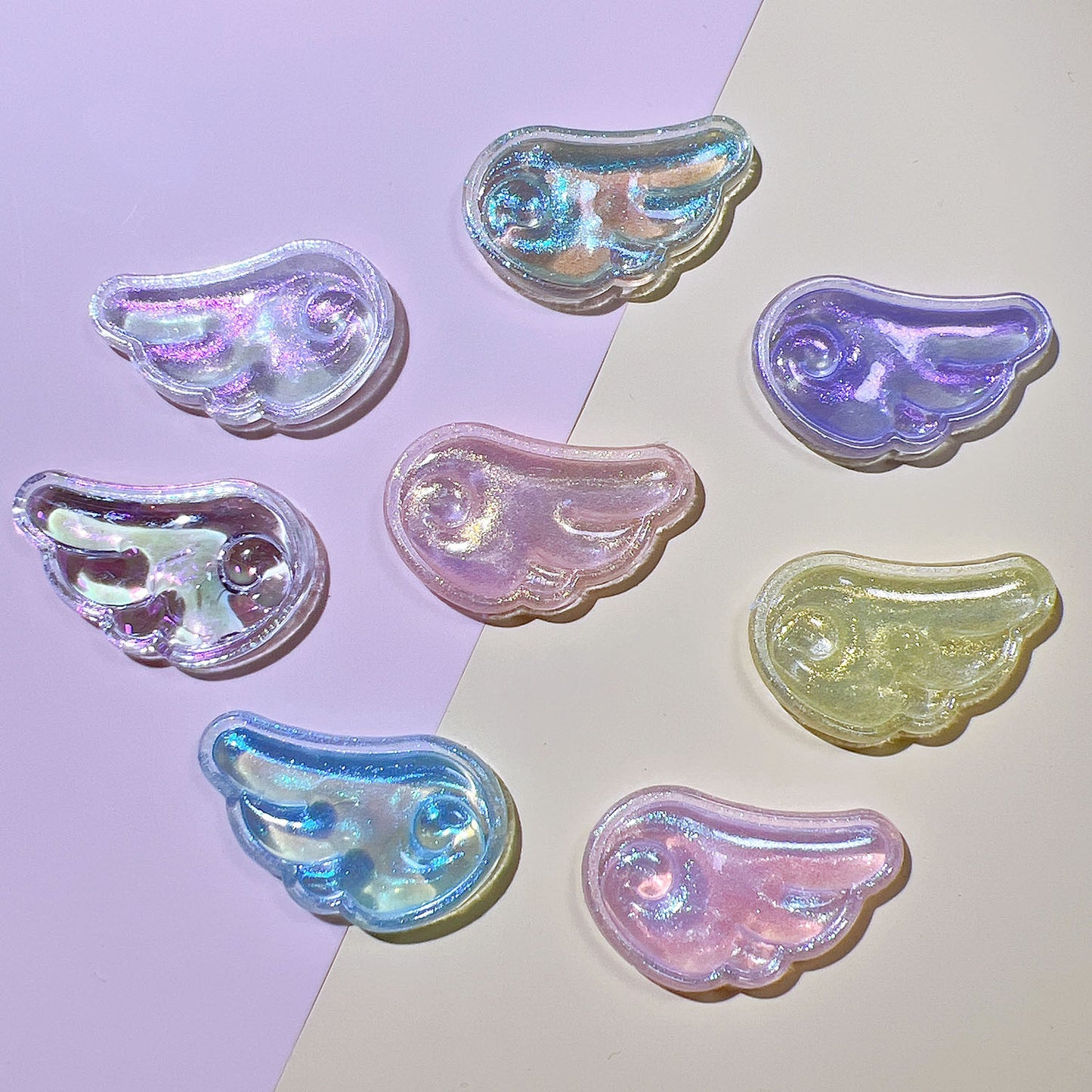 (5 Pic for 1 Bag) Cutie Angel Wing DiyAcrylic Charms  (Pack Offline)