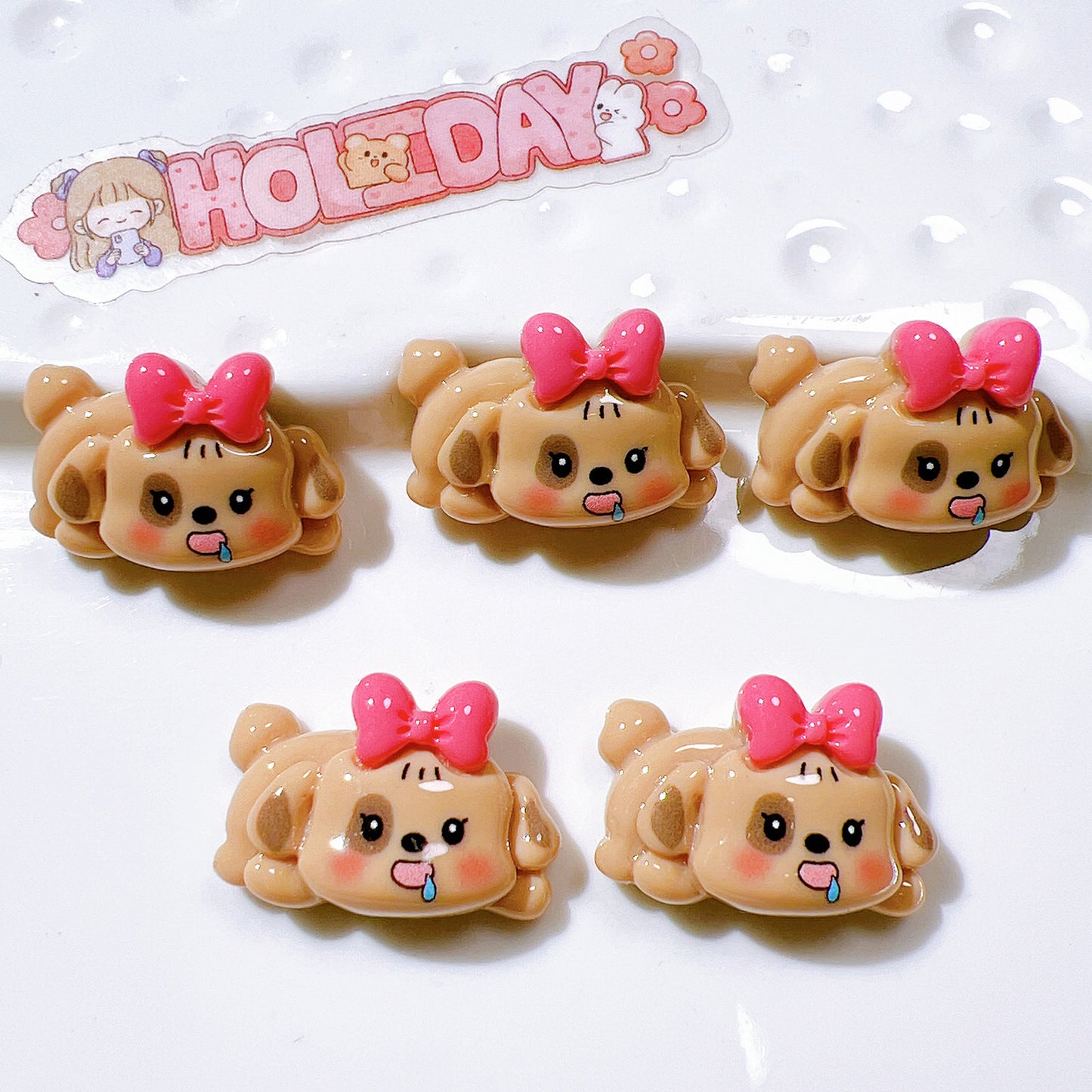 （5pic for 1bag）Cutie Dog Diy Resin Charms（pack Offline）