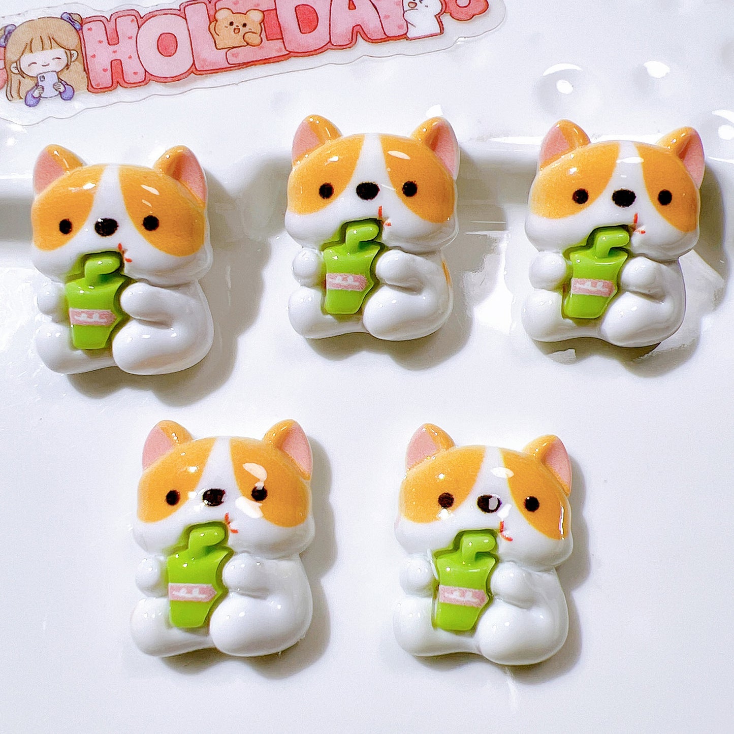 （5pic for1bag）Cutie Kobe Dog diy charms resin （pack offline）