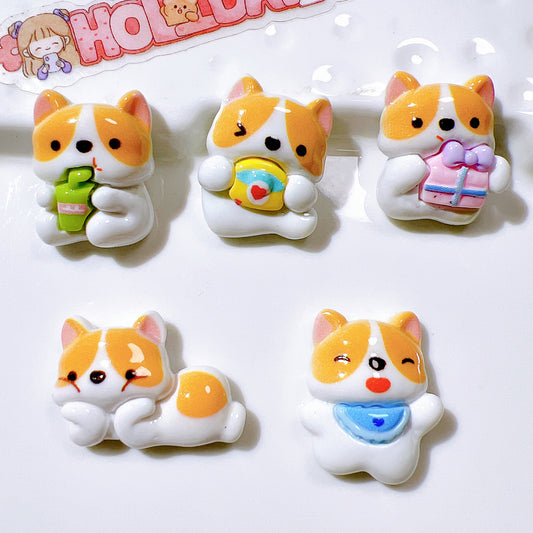 （5pic for1bag）Cutie Kobe Dog diy charms resin （pack offline）