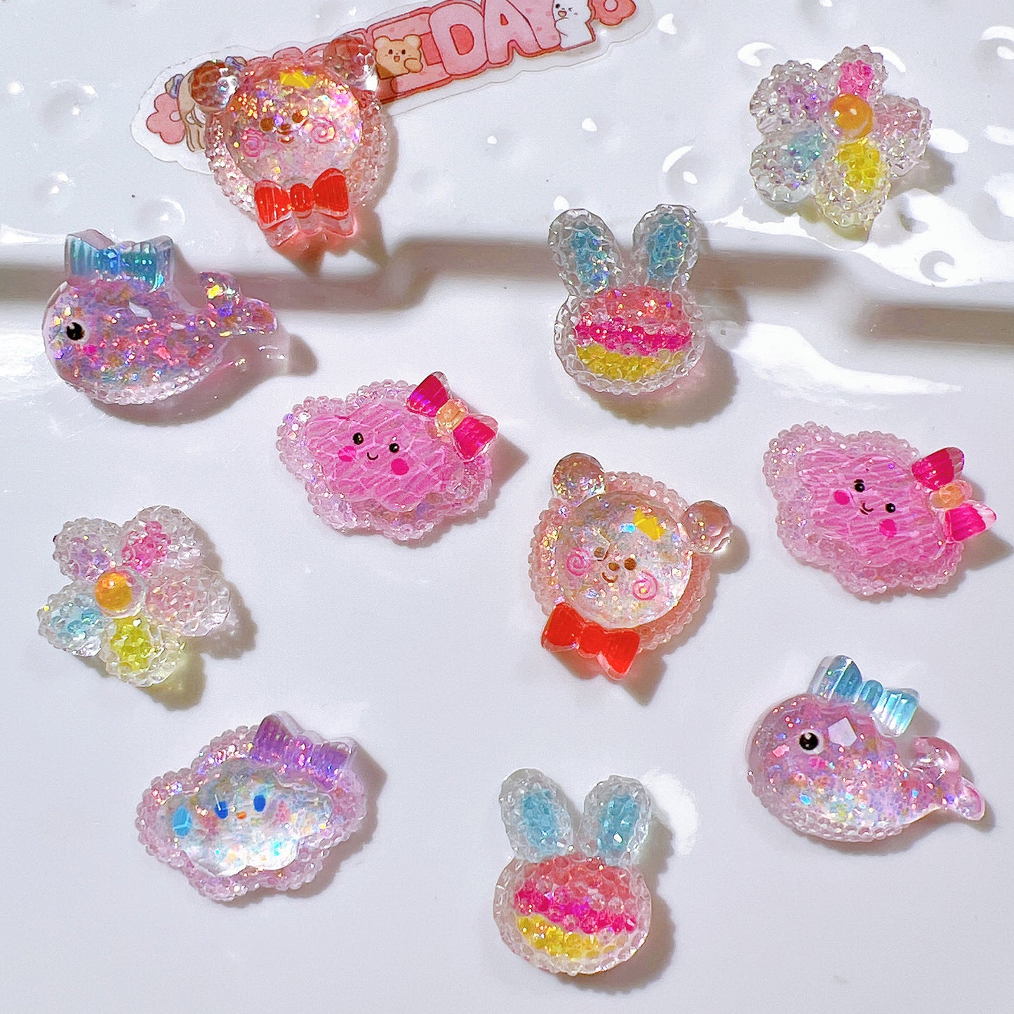 （5pic for1bag）Cutie stars and clouds diy charms  （pack off line）