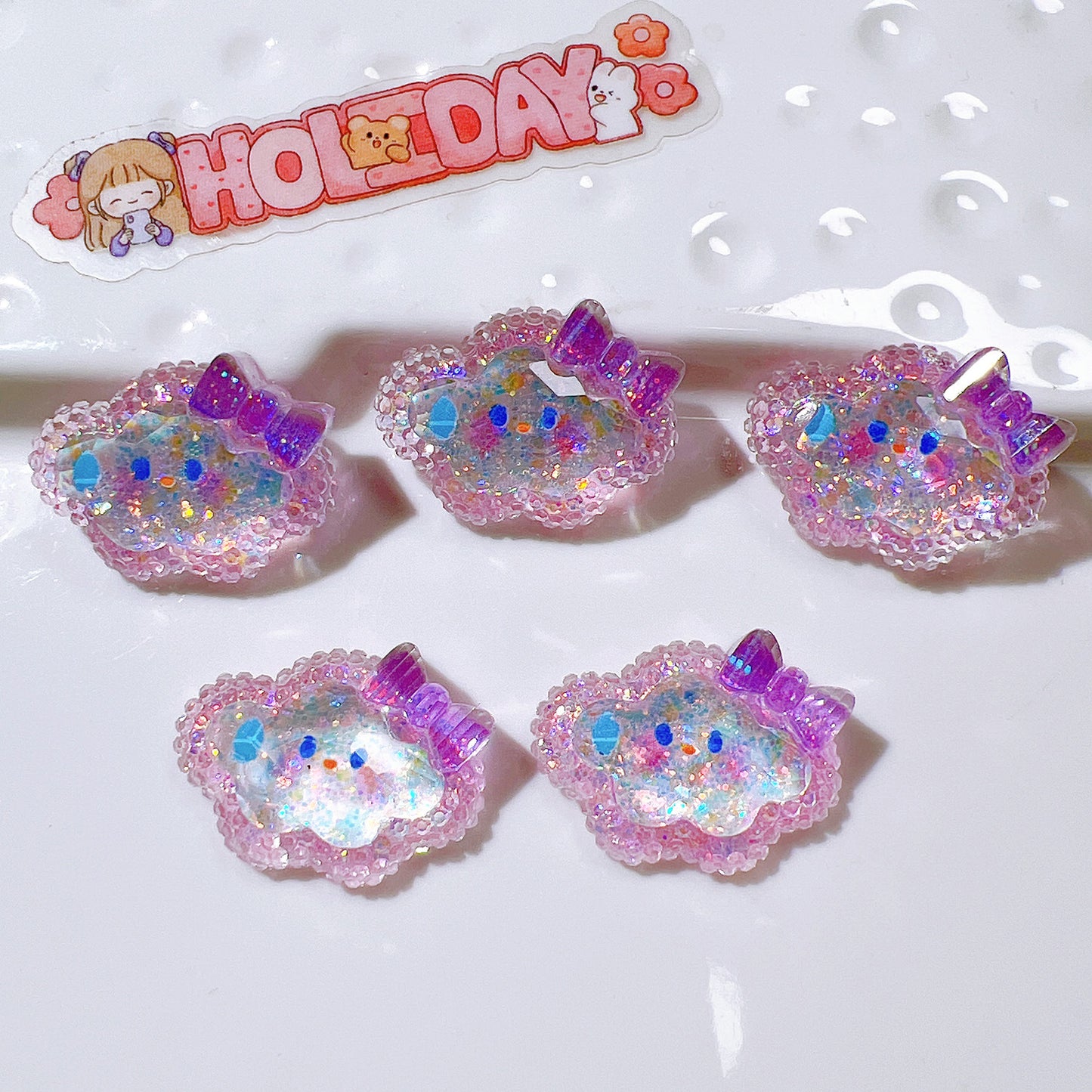 （5pic for1bag）Cutie stars and clouds diy charms  （pack off line）