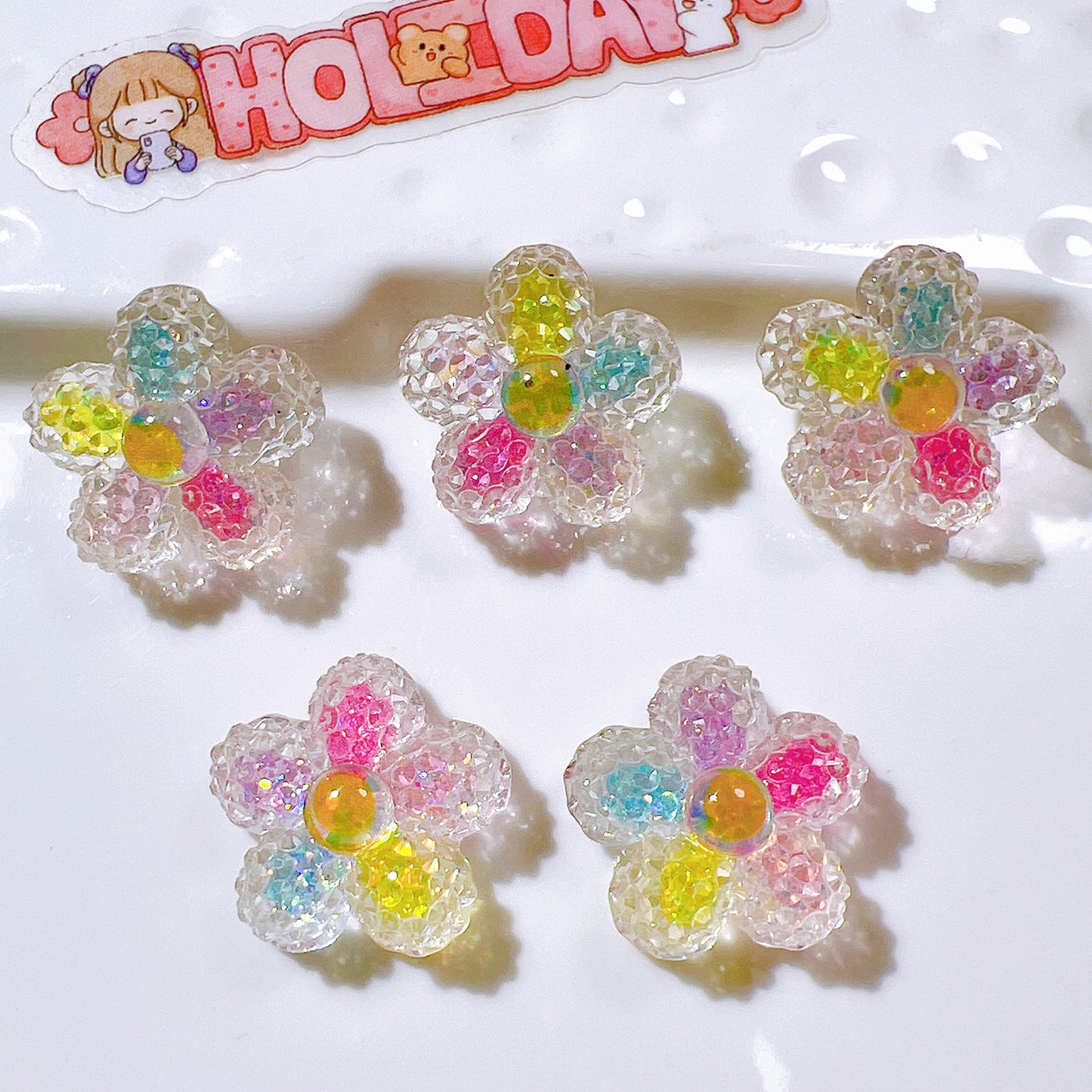 （5pic for1bag）Cutie stars and clouds diy charms  （pack off line）