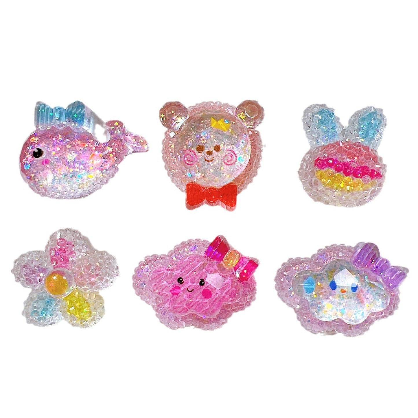 （5pic for1bag）Cutie stars and clouds diy charms  （pack off line）