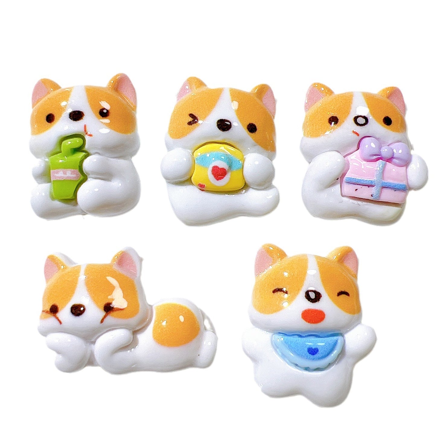 （5pic for1bag）Cutie Kobe Dog diy charms resin （pack offline）