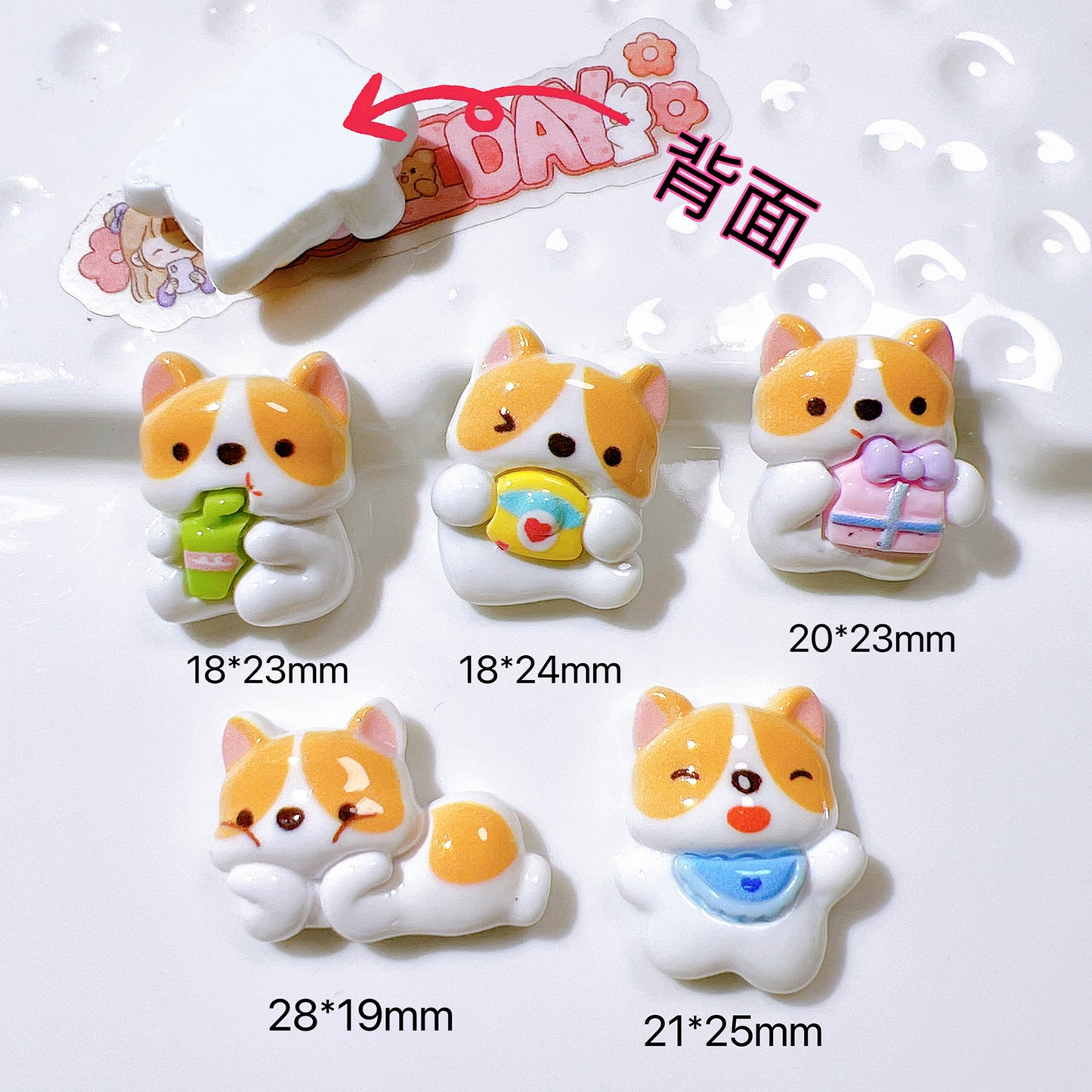 （5pic for1bag）Cutie Kobe Dog diy charms resin （pack offline）