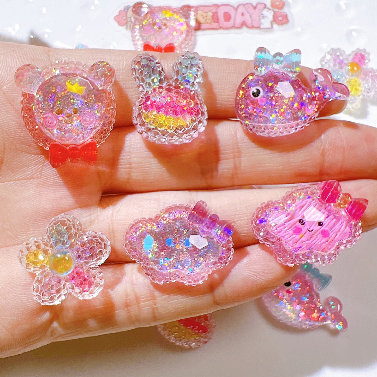 （5pic for1bag）Cutie stars and clouds diy charms  （pack off line）